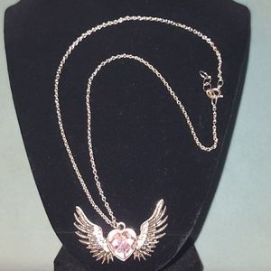 **HANDMADE** Angel heart necklace